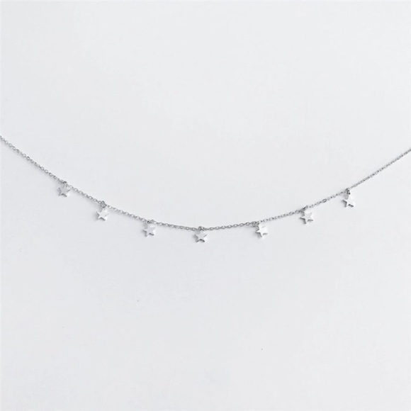 Silver Star Choker Necklace - Picture 2 of 4